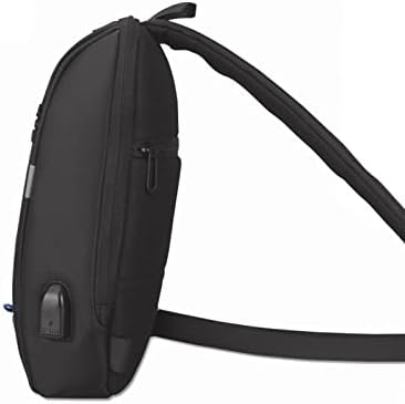 WOCOYODJ omuzdan askili çanta Omuz Sırt Çantası erkek Mini Sırt Çantası Su Geçirmez Laptop Sırt Çantası USB Sırt Çantası Rahat Göğüs