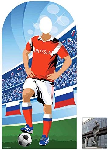 Dünya Kupası Futbol 2018 Rusya Lifesize Yetişkin Stand-in Karton Kesme Fan Paketi, 190 cm x 96 cm İçerir 8x10 Yıldız Fotoğraf