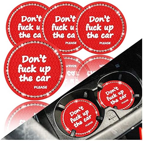 2 Paket don't Fuck up Kişiselleştirilmiş Renkli Bardak Araba Bardak Tutucu için Kauçuk Anti Kayma Bardak Tutucu Ekle Coaster Araba
