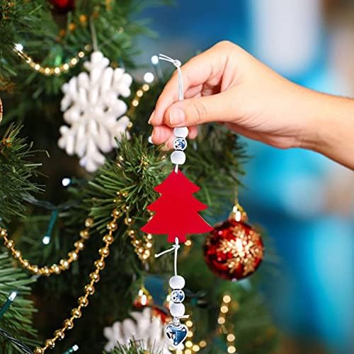 ONHUON 6 ADET Noel Kolye Noel Ağacı Kapı ve Pencere Süslemeleri Noel Ağacı Çan Kolye Noel Ağacı Süsler Temizle Konu için (Kırmızı,