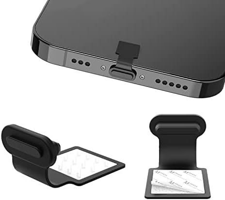 2 Paket Telefon Anti Toz Fişleri, Siyah Ultra ince düz Tasarım Anti Kayıp Silikon Yumuşak Esnek Şarj Portu Toz Kapağını Korur ıPhone