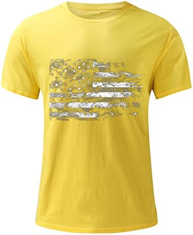 Yaz Erkek Gömlek Casual Şık Erkek Bağımsızlık Günü Bayrağı Moda Rahat Yumuşak ve Yumuşak T Shirt Unisex