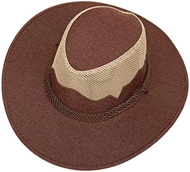 EXVVQOQO Kovboy Cowgirl Şapka Kadın Erkek Geniş kenarlı güneş şapkası Batı Tarzı Dize ile Açık Güneş Koruma
