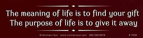 Kuzey Güneşi Hayatın Anlamı Hediyeni Bulmaktır, Hayatın Amacı Onu Vermektir-Manyetik Tampon Çıkartması / Çıkartma Mıknatısı (11,25