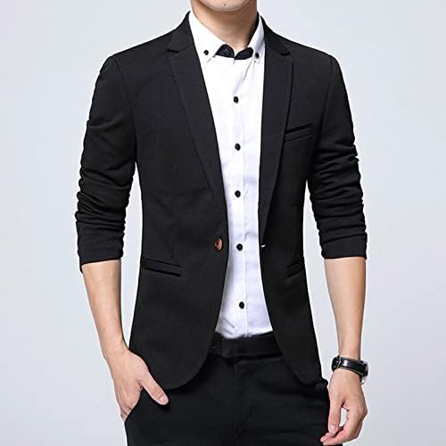 Erkek Blazer Takım Elbise Ceket Düz Rahat takım elbise Bir Düğme Ceketler Yatak Açma Slim Fit Blazer Ceketler Rüzgarlık