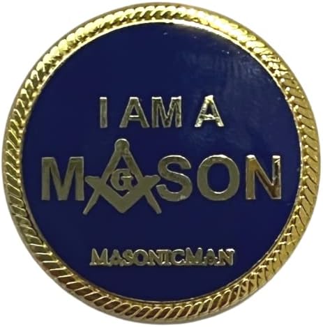 MasoincMan Metal Masonluk Ben bir Mason Çift Taraflı 1.7 Mücadelesi Coin Hediye Kılıfı