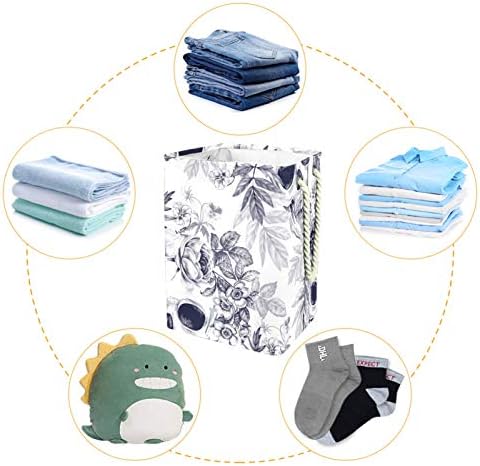 Inhomer Çamaşır Sepeti Kafatası Güller Şakayık Çelenkler Katlanabilir çamaşır sepetleri Firma çamaşır Kutusu giysi saklama Organizasyon