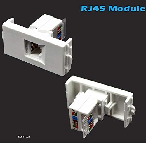 Duvar Plakası 2 RJ45 + USB Modülleri, Ethernet Ağ LAN Keystone Konnektörler Jack / Fiş Duvar Montaj ön kapak (Type118C)