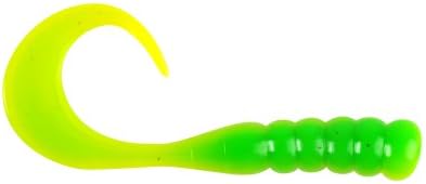 Berkley PowerBait Ribbontail Grubs Yeşil Chartreuse, 3 (15 Sayı)