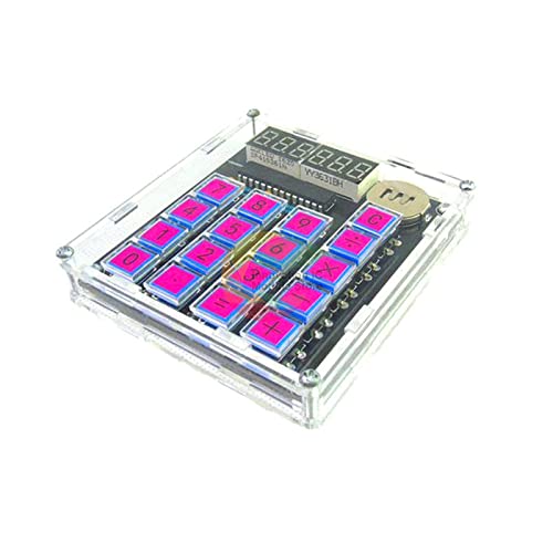 DIY MCU Hesap Makinesi Kiti Dijital Tüp Hesap Makinesi Altı Parlak kırmızı 7 Segment LED Modülü Çıkarma Çarpma Bölme Fonksiyonu