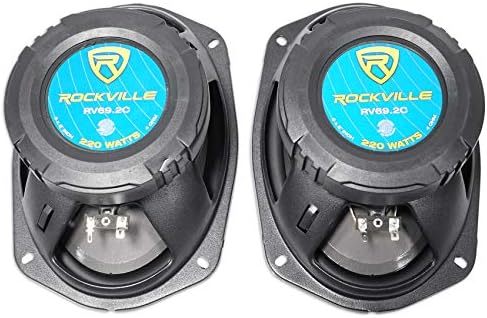 Rockville Çifti RV69. 2C 6x9 Bileşen Araç Hoparlörleri 1000 Watt/220 w RMS CEA Anma, siyah & RVL6KİT 6.5 800 Watt/Çifti Bileşen Araç