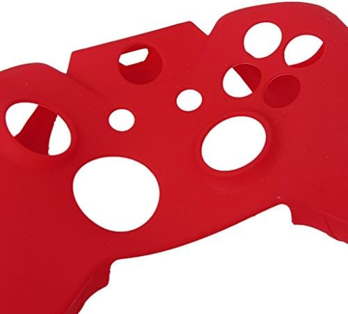 Blabroge Koruyucu Yumuşak silikon deli kılıf Kapak + 2 Kapaklar XBOX ONE Oyun Denetleyicisi Joystick (Kırmızı)