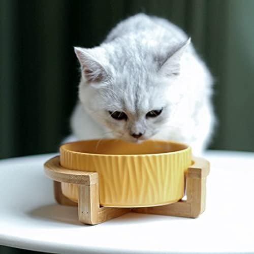 Kedi su kasesi köpek maması kasesi evcil hayvan maması kasesi Seramik Kedi Yemekleri Yükseltilmiş kedi maması kasesi Geri Akışı Önleyin