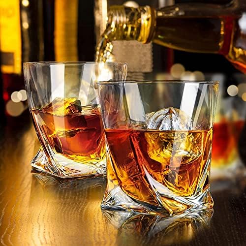 KİTNATS Eski Moda Viski bardağı 10 OZ Kayalar bardak takımı 6, Hediye Kutusu - Barware Bourbon, Viski, Rom gözlük, Viski Kokteyl İçecekler
