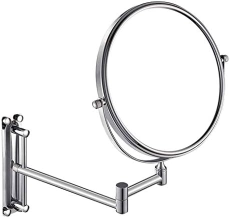 LXB Makyaj Küçük Ayna, Banyo Bakır Üçlü Büyütme Çift Taraflı Kozmetik Ayna Tuvalet Makyaj Aynası Katlanır Teleskopik Ayna Duvar Deliği