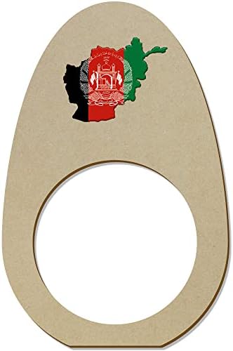 Azeeda 5 x 'Afganistan Ülkesi' Ahşap Peçete Halkaları / Tutucular (NR00053316)