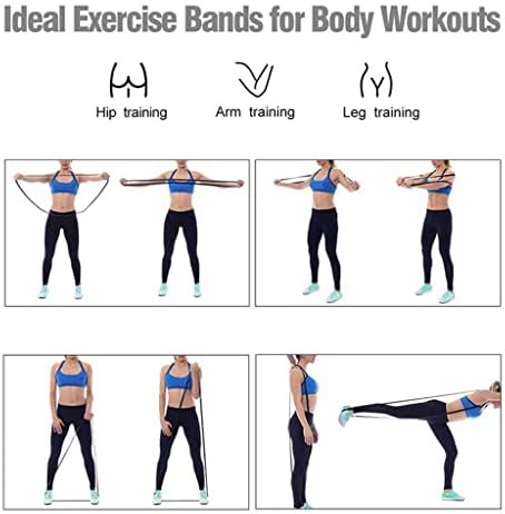 BHVXW Uzun Örgülü Direnç Band Fitness Egzersiz Elastik Bant Yoga Gerginlik Bant Gücü Eğitim Spor yardım (Renk: D, Boyutu: 1)