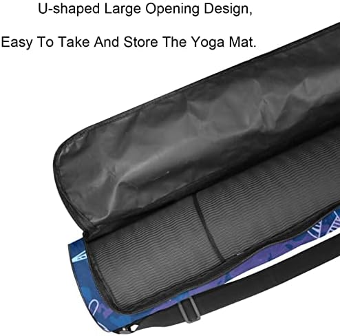 Egzersiz Yoga matı Taşıma Çantası Tote Taşıyıcı Omuz Askısı ile Çapa Desen, 6.7x33.9in/17x86 cm Yoga Mat Çantası