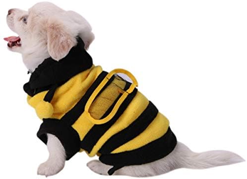 Ranvi Köpek Arı Kostüm Pet Sevimli Hoodies Köpek Giysileri Kedi Bumblebee Küçük ve Orta Köpek için(M)