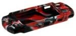 PSP 2000/3000 için serin Kamuflaj Tasarım Yumuşak Silikon Kılıf Değiştirme (Kırmızı ve Siyah)