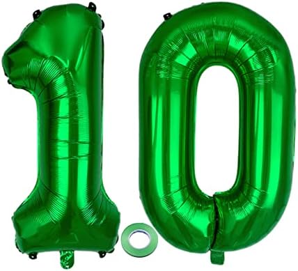 Shikuer Numarası 10 Balonlar 32 İnç Dijital Balon Alfabe 10th Doğum Günü Balonlar Haneli 10 helyum balonları Büyük Balonlar Doğum Günü