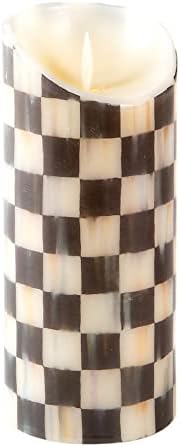 MACKENZİE-CHİLDS Titreyen Sütun Mumunu Nazikçe Kontrol Edin, Uzaktan Kumandalı Pille Çalışan Mum, 7 inç