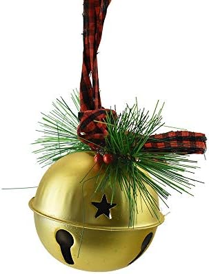 Homeford Ökseotu Jingle Bell Asılı Noel Dekorasyonu, Altın, 3 inç