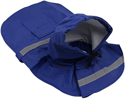 Açık Ayarlanabilir Köpek Yağmurluk Pet Köpek Hafif Yağmur Ceket Panço Yağmurlu Günde Yansıtıcı Şerit ile Su Geçirmez (S-XXL) Mavi/Sarı/Turuncu