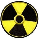 Radyasyon sembolü tehlike uyarı biyolojik tehlike tehlike aplike demir-on patch