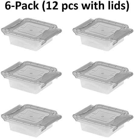 DecoBella Gıda Saklama Kabı 13 Oz (0,40 Lt) 6'lı Paket, BPA İçermeyen Kokusuz Gıda Güvenli plastik Saklama Kabı, Gıdalar için Yemek