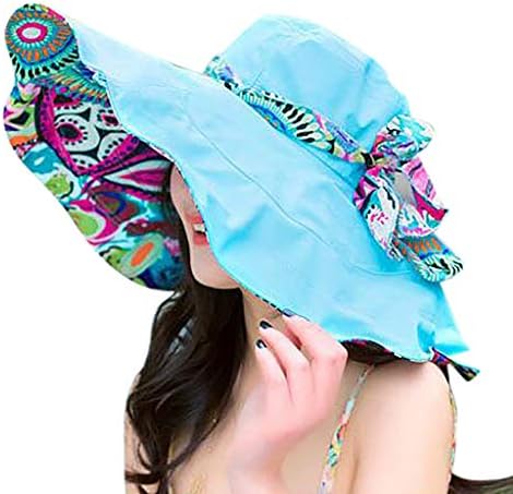 Yaz güneş şapkaları Kadınlar için Geniş Ağızlı İki Taraflı plaj şapkaları Kadın Disket Büyük Ağız Baskı Hasır Şapka güneşlikli kep
