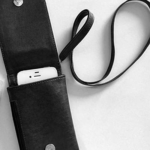 Fırça düzensiz çizgi doku telefon cüzdan çanta asılı cep kılıfı siyah cep