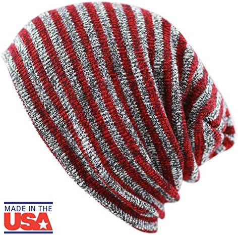 Şapka Deposu Çocuklar Yumuşak Sıcak Şerit Örgü Bere Hımbıl Kış Şapka ABD'de Yapılan