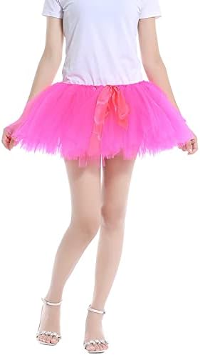 Kadın Karnaval Kostüm Tül Etek 50s Tutu Etek Kısa Bale Kabarık Katmanlı Yüksek Bel Etek Homecoming Balo Elbise