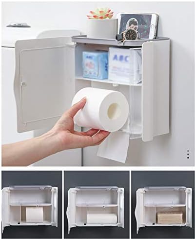 KLHHG Tuvalet Kağıdı Raf Duvara monte Doku Kutusu WC Kağıt Tutucular Kağıt Havlu Tutucular Banyo Banyo Aksesuarları için Ücretsiz Delme