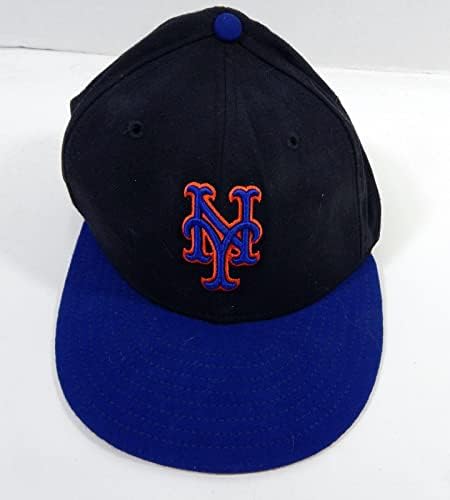 1997 New York Mets Manny Alexander 6 Oyun Kullanılmış Siyah Şapka 7.125 DP22731 - Oyun Kullanılmış MLB Şapkaları