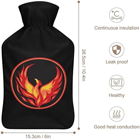 Yangın Phoenix Sıcak Su kapaklı şişe Sevimli Kauçuk Sıcak Su Torbası Sıcak Su Şişesi Yatak Kanepe için