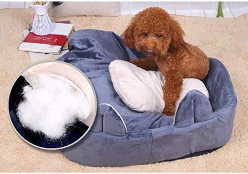 SJYDQ Evcil Süper Konfor Bolster köpek yatağı Su Geçirmez Bellek Köpük Pet Yatak ile Dayanıklı Tuval Kapak, Ekstra Peluş Polar (Boyut: