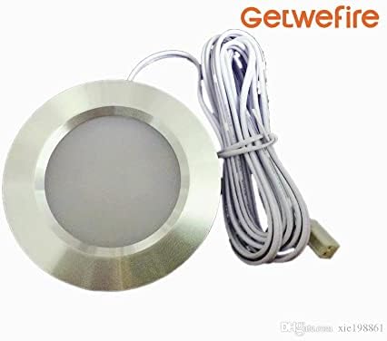 Getwefire Kısılabilir 2 adet/grup gömme kurulum 3w DC 12v led Puck/dolap altı ışığı. led Spot, Saf Beyaz veya Sıcak Beyaz. (Sıcak Beyaz,