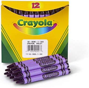 Crayola Boya Kalemi, Menekşe Mor, Tek Renk Mum Boya Dolum, 12 Adet Toplu Boya Kalemi, Okul Malzemeleri