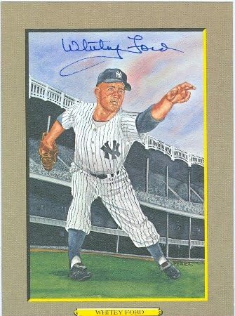 Whitey Ford imzalı Perez Steele Galerileri Harika Anlar 5 1985 (New York Yankees)