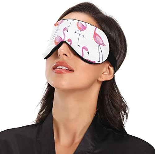 Unisex Uyku Göz Maskesi Fantezi-Sevimli-Flamingolar-Suluboya Gece Uyku Maskesi Rahat Göz Uyku Gölge Kapak