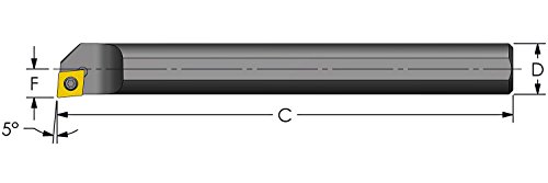 Ultra - Dex A10Q SCLCR3 Çelik Sıkıcı Bar tutmak için bir Pozitif CCMT 32.51 at-5 Derece Kurşun, Sağ El, Hiçbir Soğutucu, 0.625 x 7,