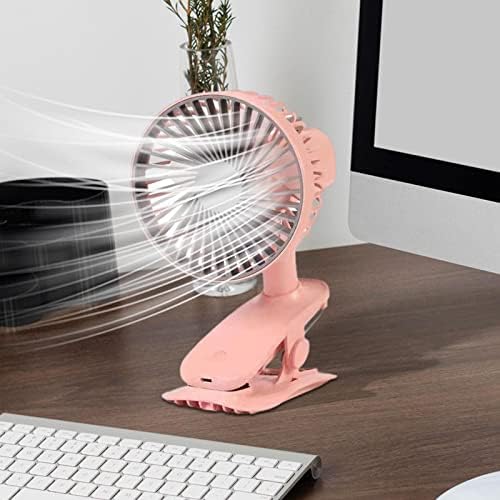 Baoblaze Taşınabilir Klip Fan, masa Fanı Sessiz 3 Ayarlanabilir Hızları Şarj Edilebilir 180° Rotasyon, küçük masa fanı Kişisel Soğutma