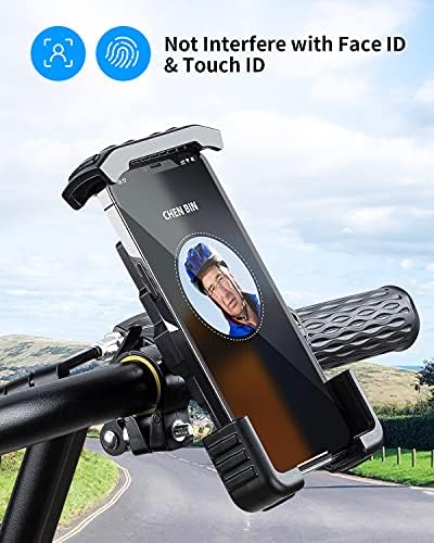 OQTIQ Kir Bisiklet Telefon Dağı, Motosiklet Gidonu Telefon Dağı Cep Telefonu Kelepçesi, Scooter Telefon Klipsi iPhone 14/ iPhone 13