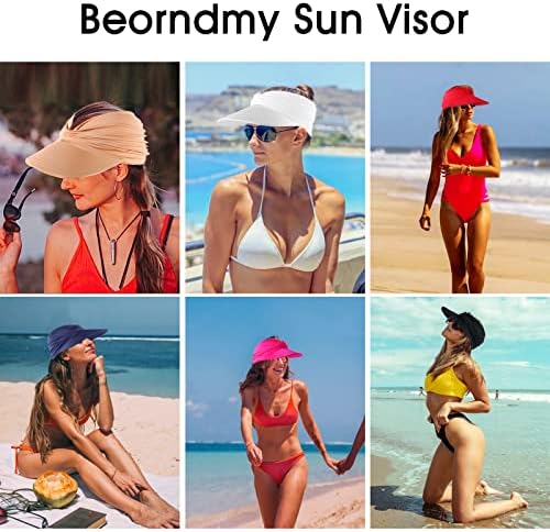 Beorndmy güneşlik şapka Bayan Geniş Ağız Elastik Boş Üst yazlık şapkalar Kadınlar için UV Koruma Kapağı