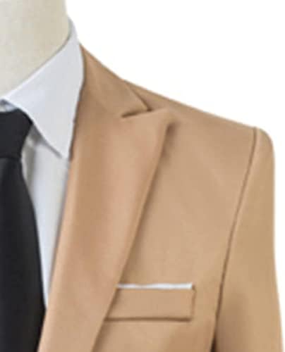 JEKE-DG Erkekler Blazer Açık Ön Hırka Ceket Iş Ofis Rahat Gevşek Tek Göğüslü Ceket Uzun Kollu Cepler takım elbise