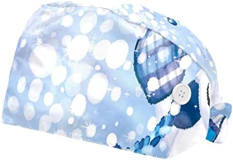 Sevimli Noel Kardan Adam Beyaz Arka Plan Üzerinde çalışma Kapağı Düğmeleri Ve Ter Bandı Ayarlanabilir Kravat Geri Şapka Kadınlar İçin
