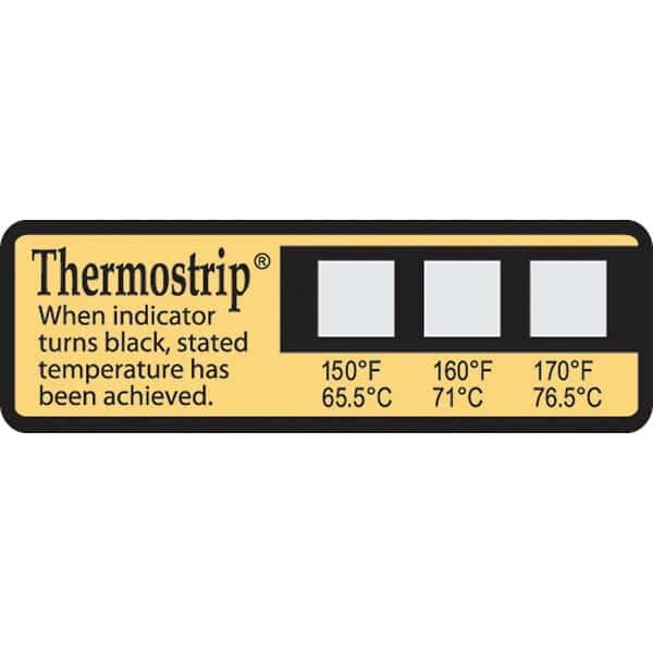 Digi-Sense Geri Dönüşümsüz Thermostrip Dezenfeksiyon Göstergesi, 150-170F / 65-77C; 16 / Pk