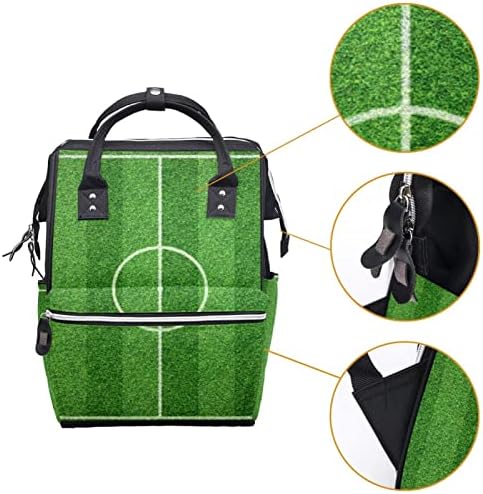Futbol Futbol Sahası Yeşil bebek bezi çantası Sırt Çantası Bebek Bezi Değiştirme Çantaları Çok Fonksiyonlu Büyük Kapasiteli Seyahat
